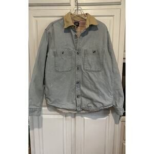 Urban Outfitters BDG Denim Jacket Fleece Lined Corduroy Collar Size Medium Heavy